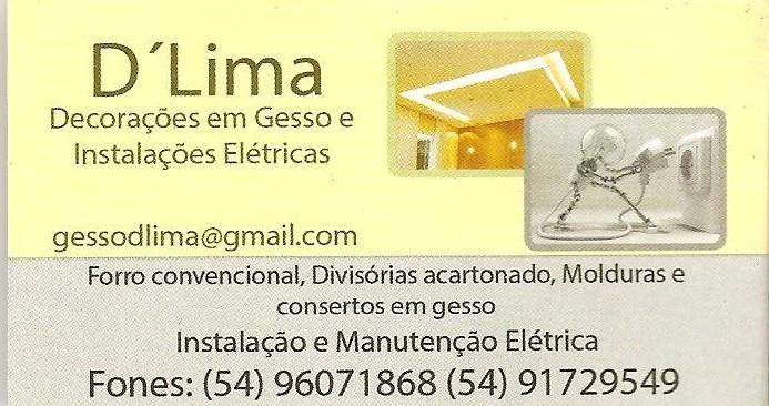 D'Lima - Decorações em Gesso e Instalações Elétricas